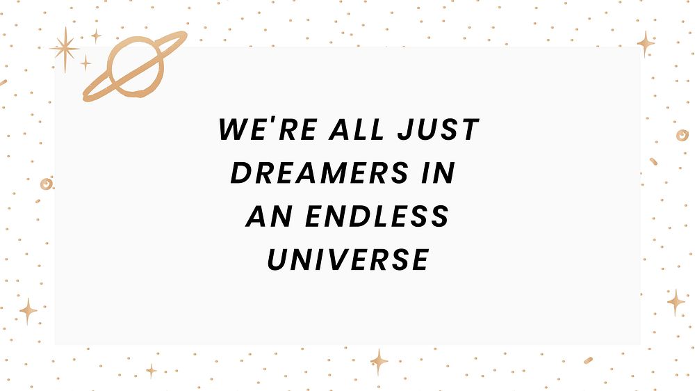 Universe quote blog banner template