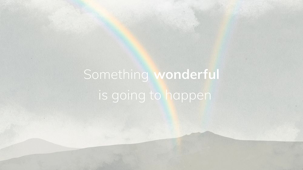 Rainbow inspirational quote  blog banner template