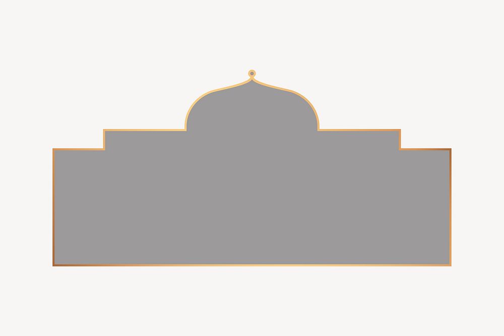 Mosque shape frame, Diwali festival design vector