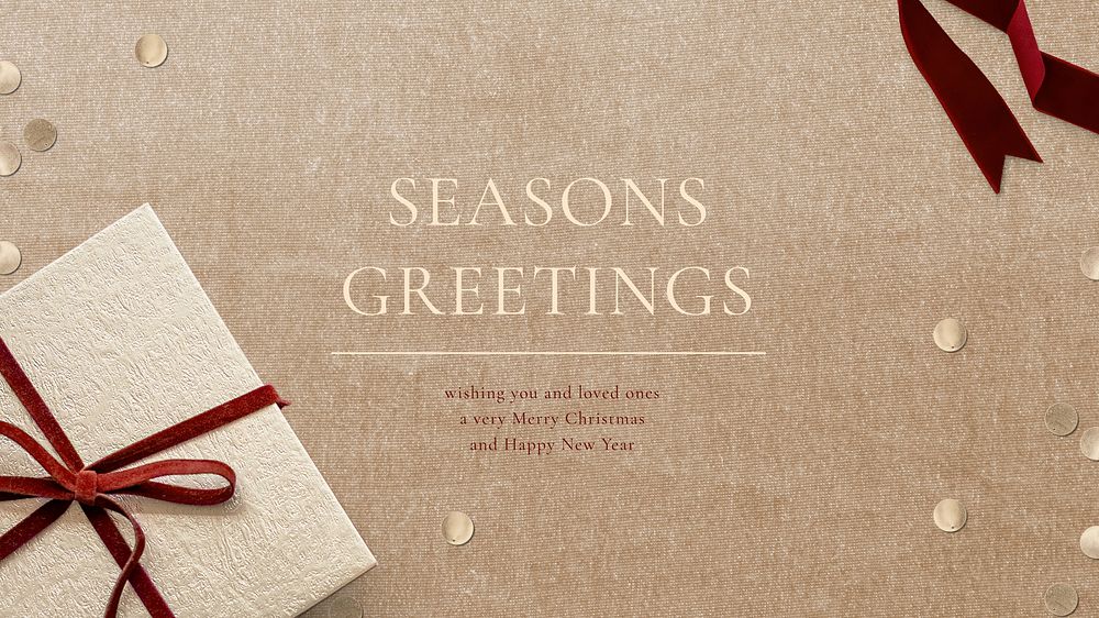 Season's greeting  blog banner template