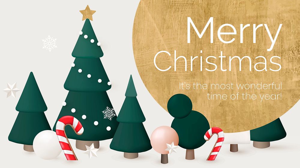 Merry Christmas  blog banner template