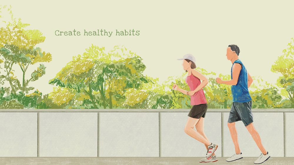 Healthy lifestyle  blog banner template