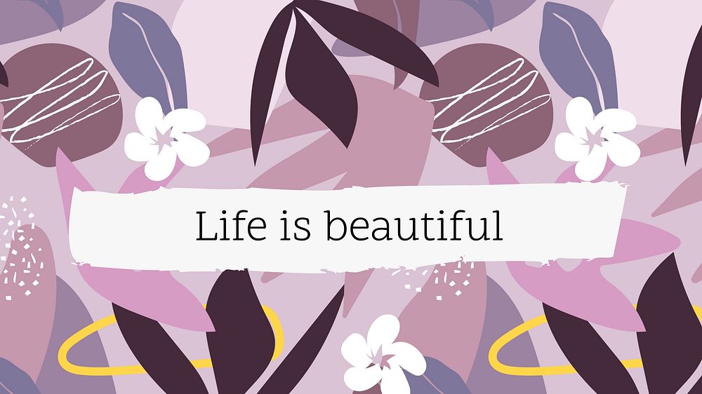 Floral inspirational quote blog banner template