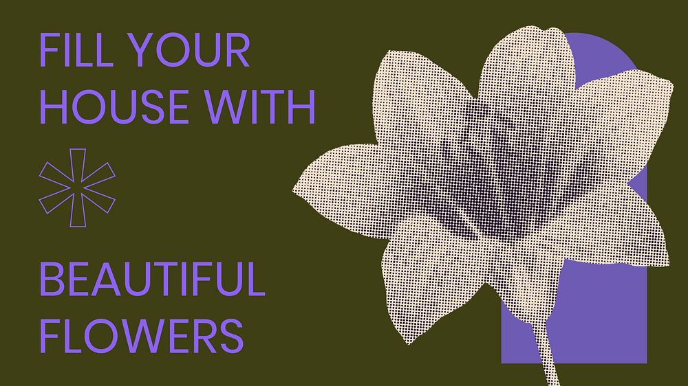 Flower quote  blog banner template