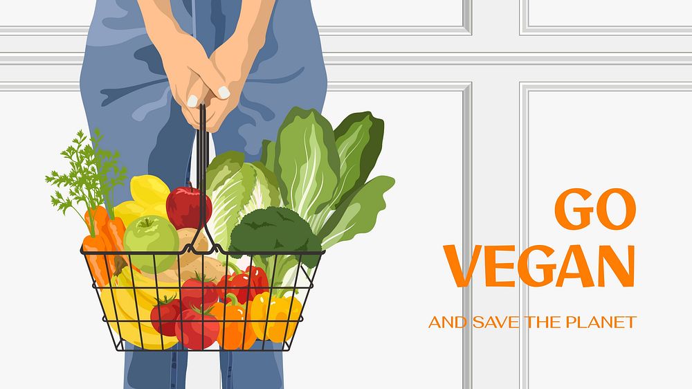 Vegan blog banner template