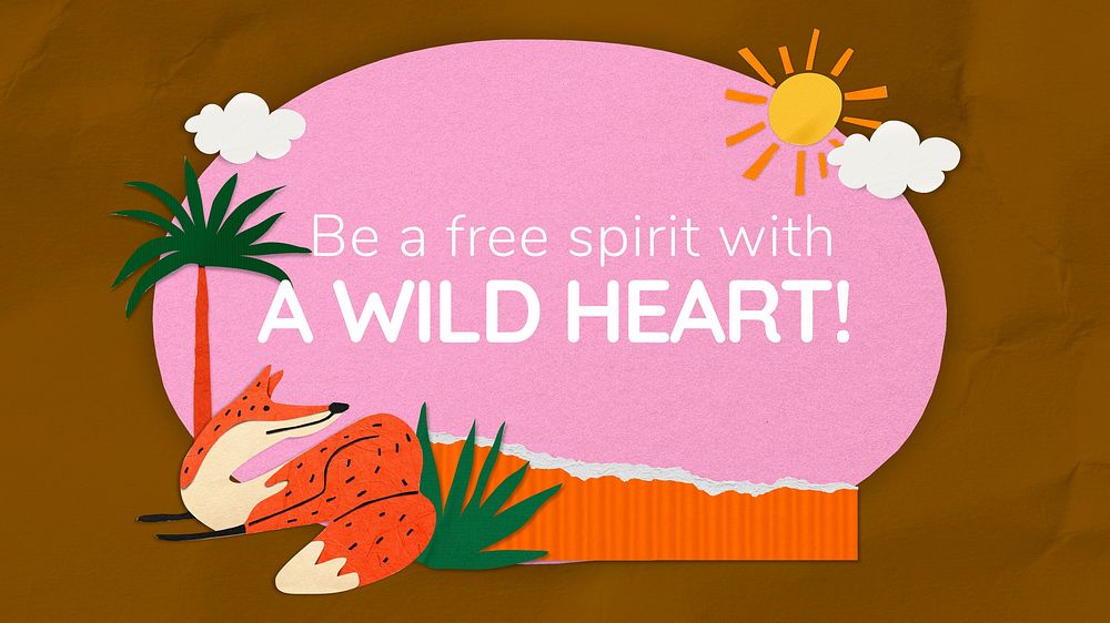 Wild heart  blog banner template