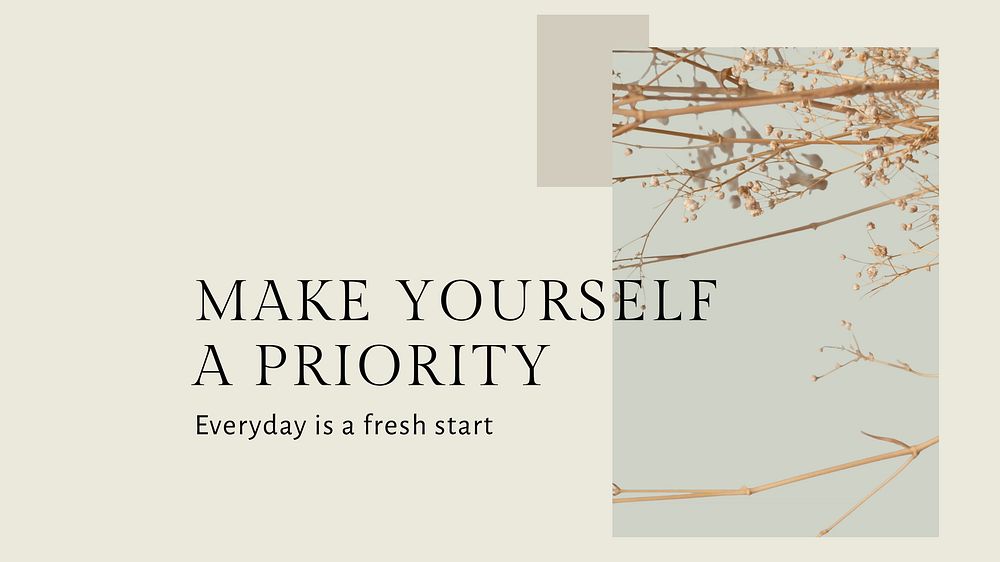 Self-love quote  blog banner template