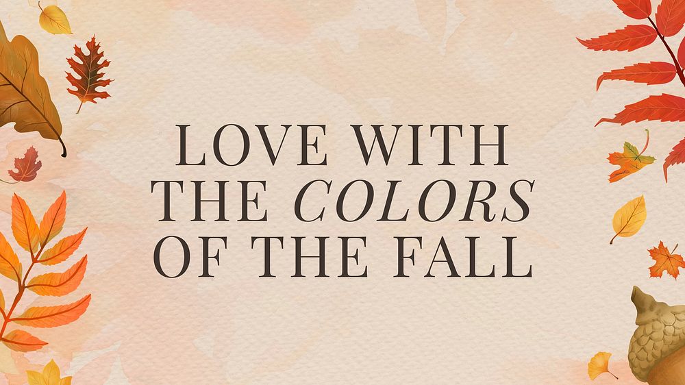 Autumn quote , editable text blog banner template