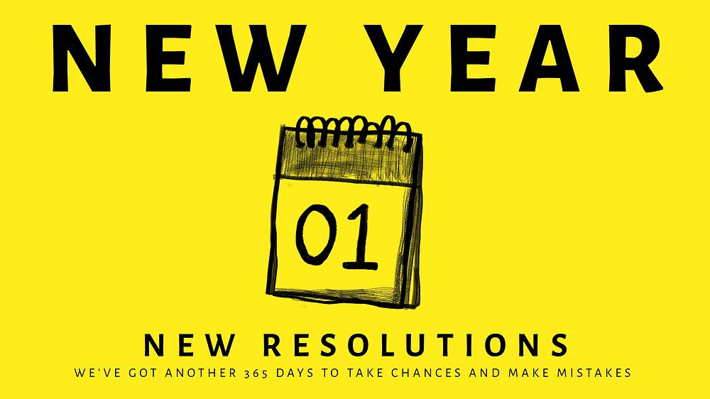 New year resolution blog banner template