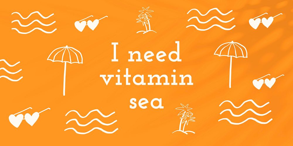 Vitamin sea  Twitter post template