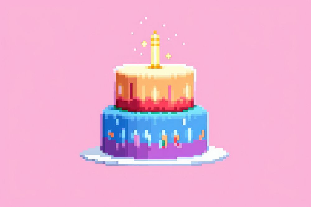 Birthday cake shape dessert food anniversary. AI generated Image by rawpixel.