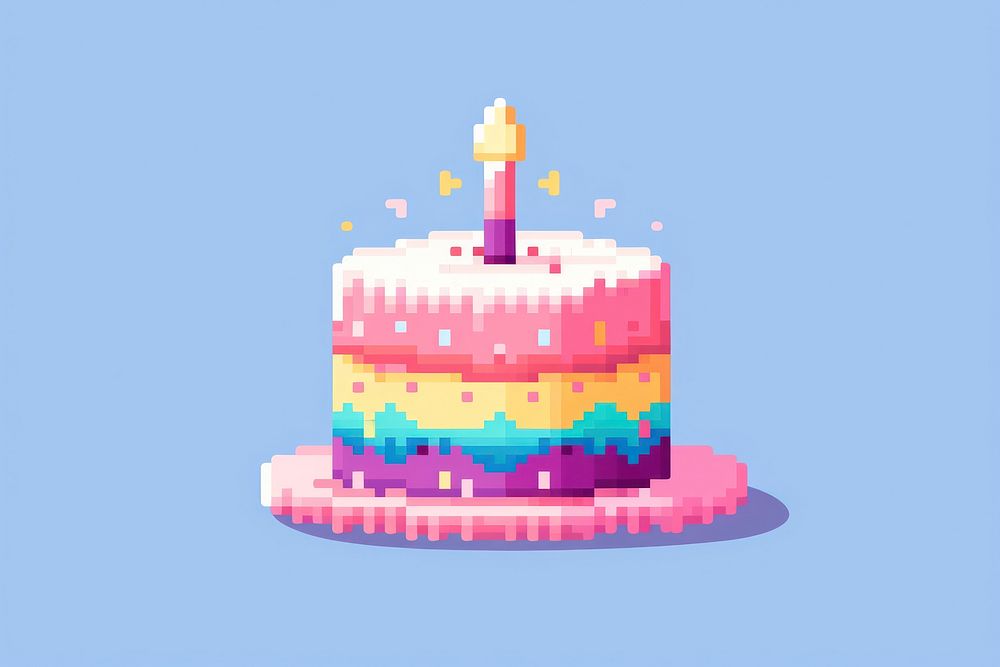 Birthday cake shape dessert food anniversary. AI generated Image by rawpixel.