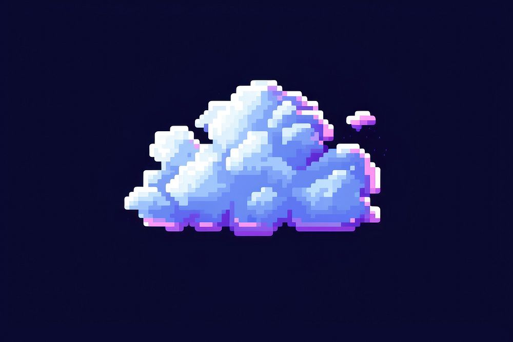 Cloud purple technology pixelated. AI generated Image by rawpixel.
