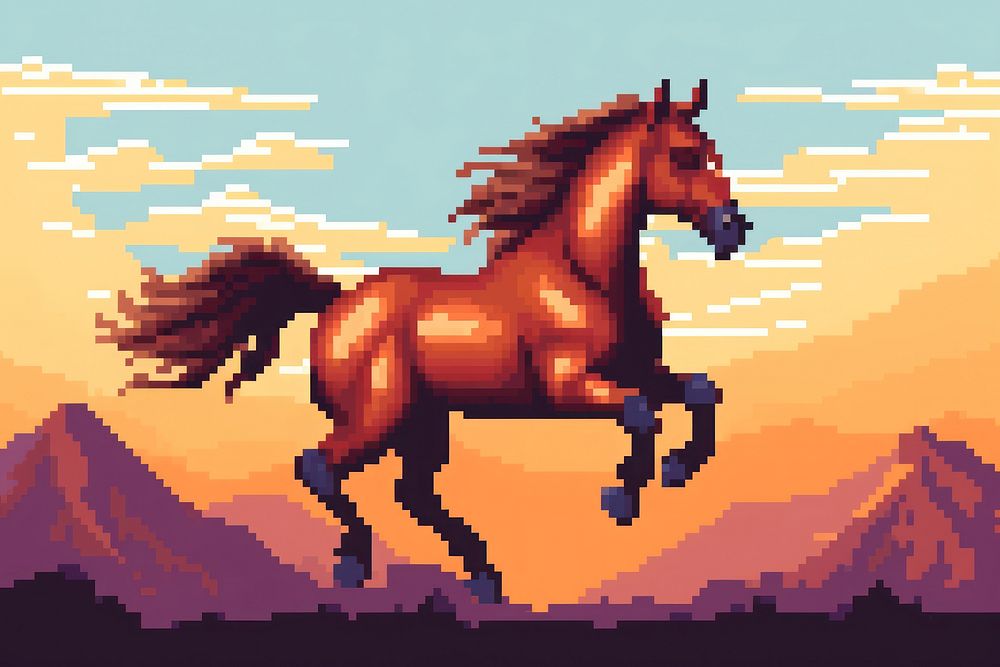 Horse shape stallion mammal animal. AI generated Image by rawpixel.