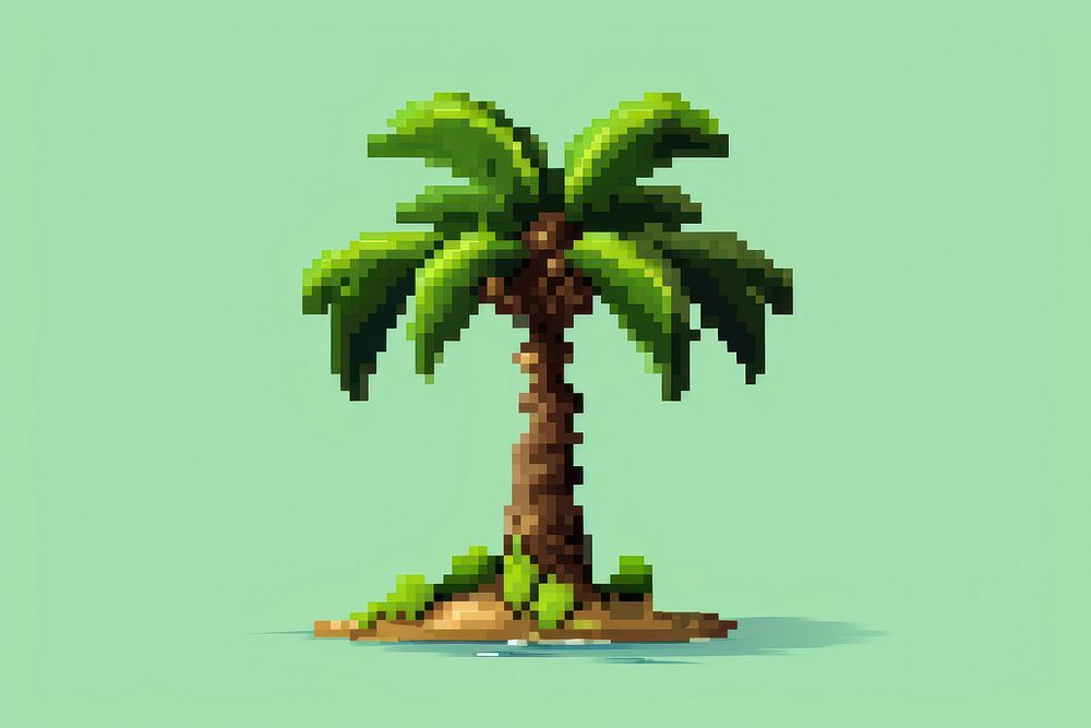 Palm tree plant creativity vegetation. AI generated Image by rawpixel.