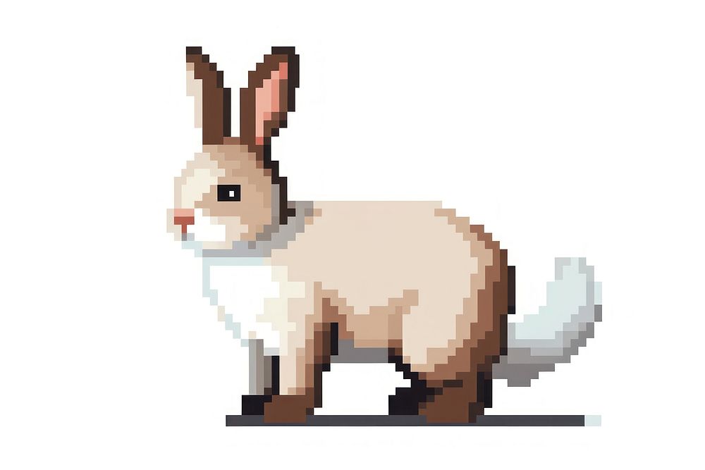 Rabbit animal mammal white background. AI generated Image by rawpixel.