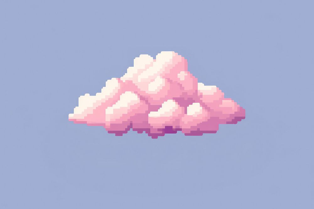 Simple cloud sky pixelated outdoors. AI generated Image by rawpixel.