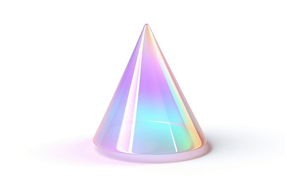 Cone lighting shape white background. AI generated Image by rawpixel.