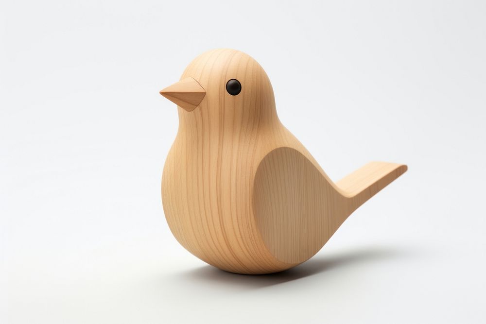 Cute bird shape wood toy representation. AI generated Image by rawpixel.