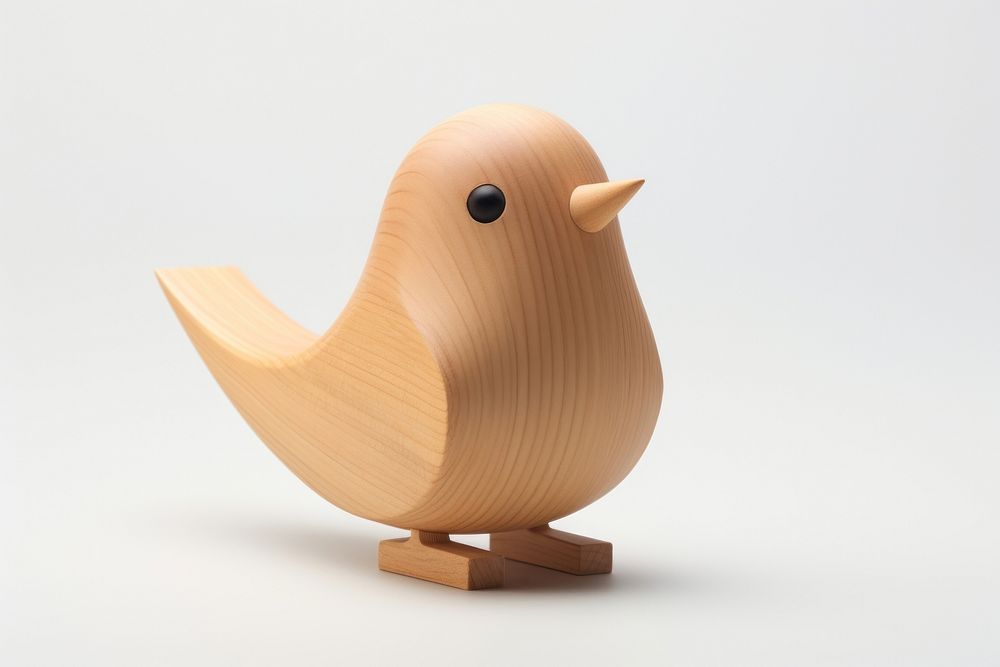 Cute bird shape wood representation simplicity. AI generated Image by rawpixel.