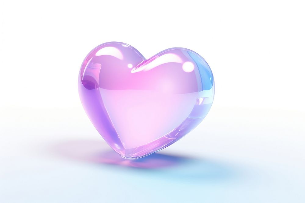 Heart icon white background illuminated glowing. AI generated Image by rawpixel.