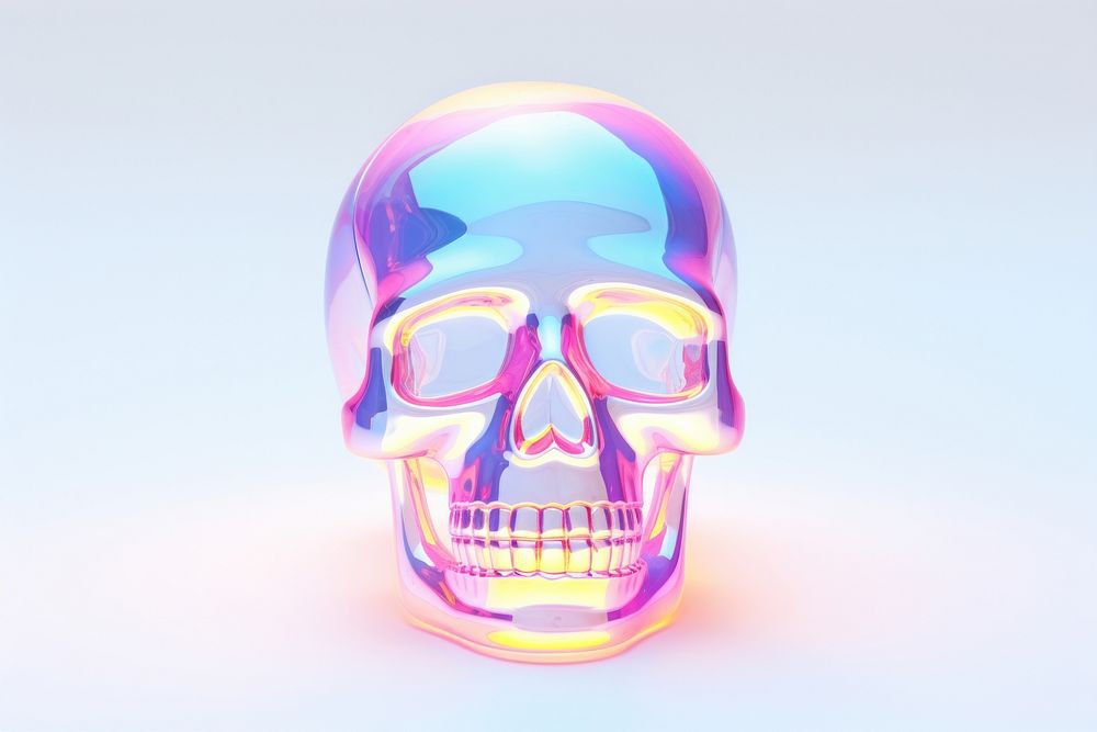 Skull icon glowing anatomy circle. AI generated Image by rawpixel.