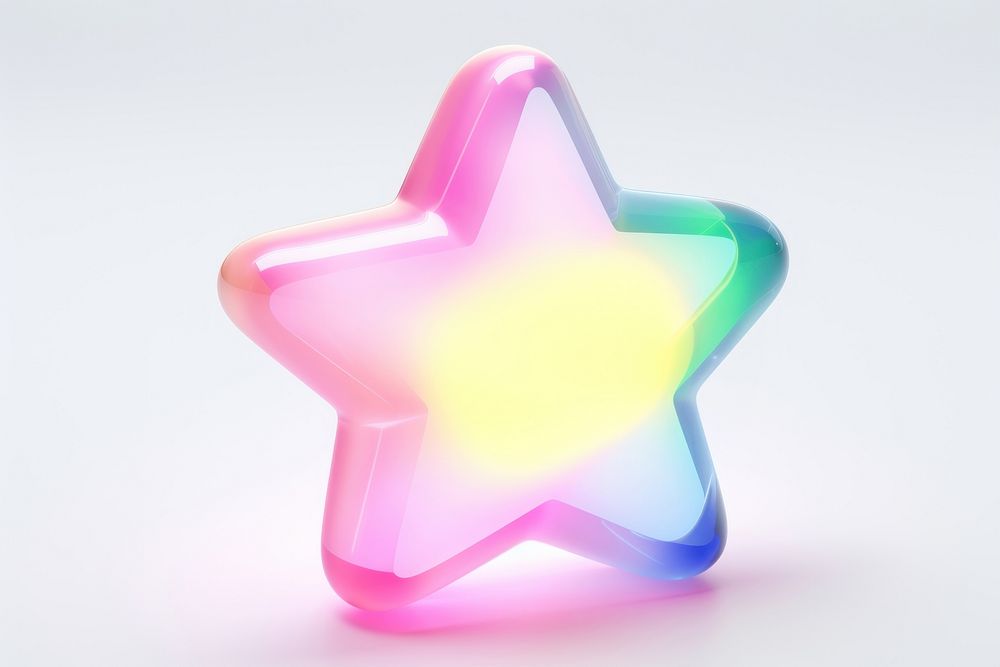 Cute star icon symbol white background illuminated. AI generated Image by rawpixel.