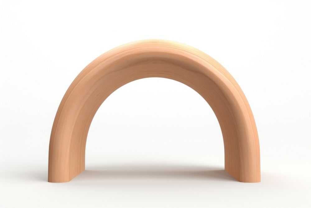 Minimal arch toy shape wood furniture white background. AI generated Image by rawpixel.