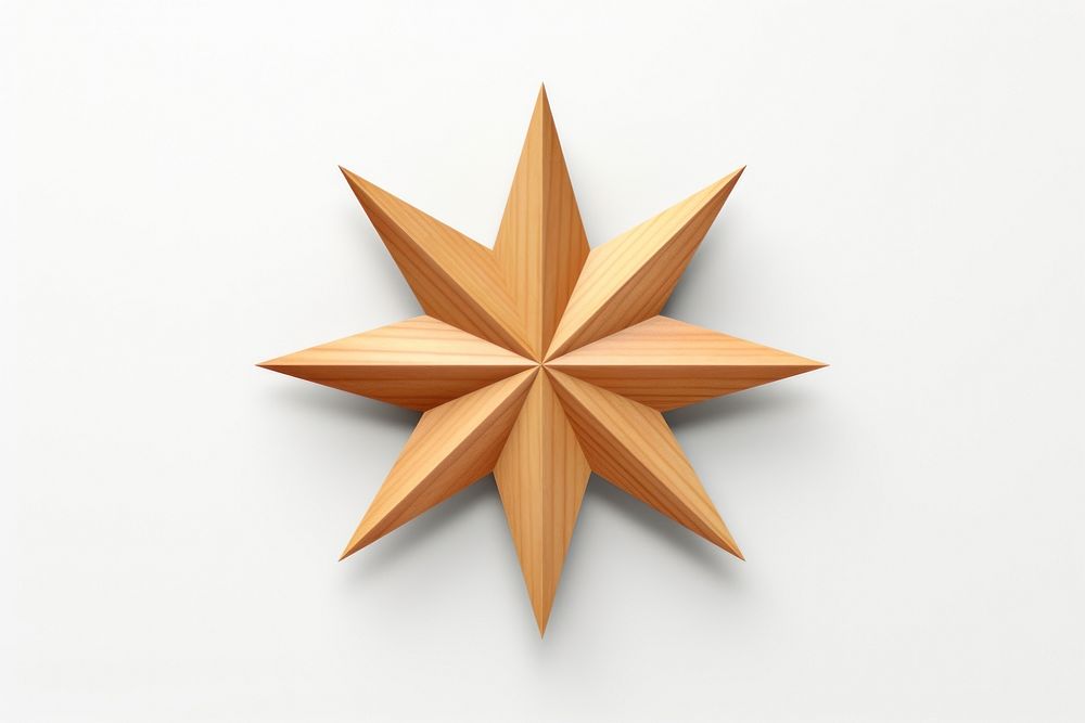 A starburst icon wood white background simplicity. AI generated Image by rawpixel.
