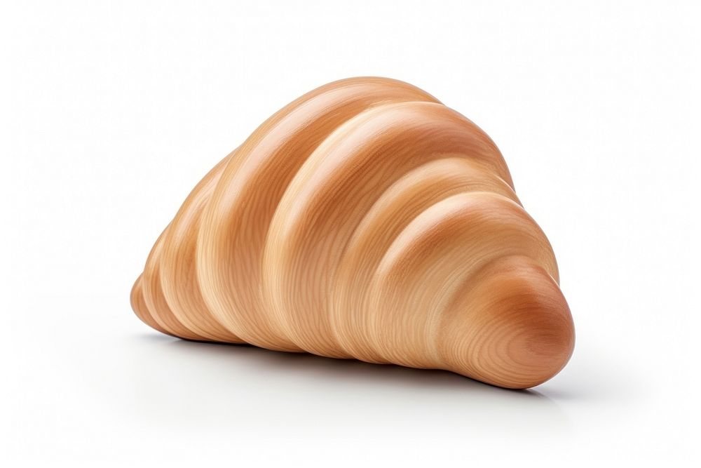 Croissant toy shape wood food white background. AI generated Image by rawpixel.
