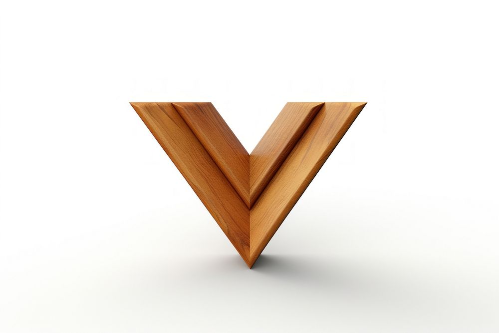 Arrow icon wood white background furniture. AI generated Image by rawpixel.
