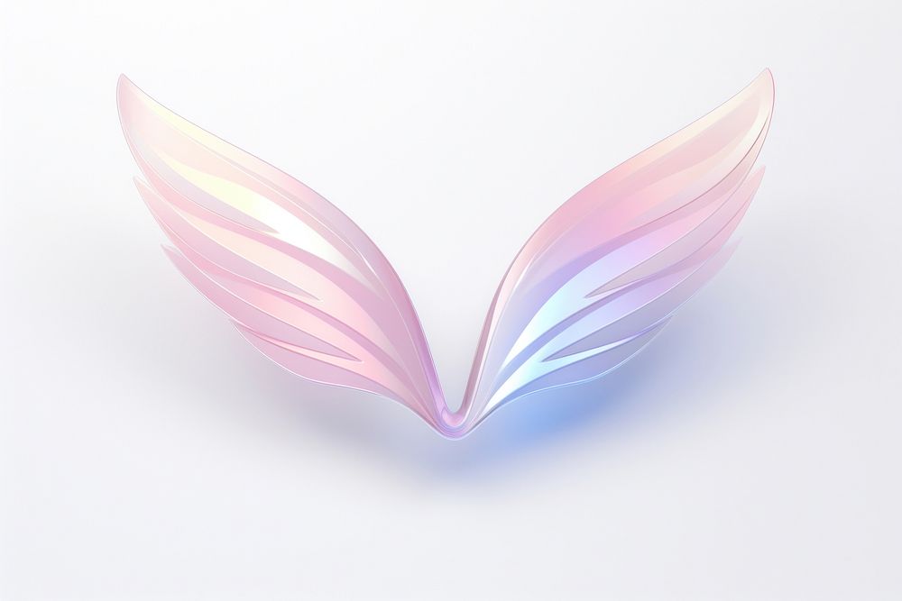 Wing icon petal white background lightweight. AI generated Image by rawpixel.