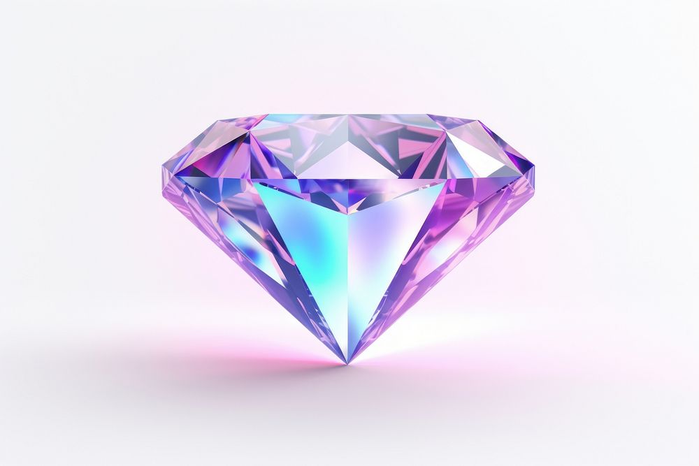 Diamond icon gemstone jewelry white background. AI generated Image by rawpixel.
