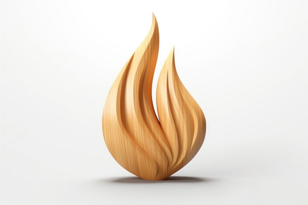 Fireflame icon wood white background creativity. AI generated Image by rawpixel.
