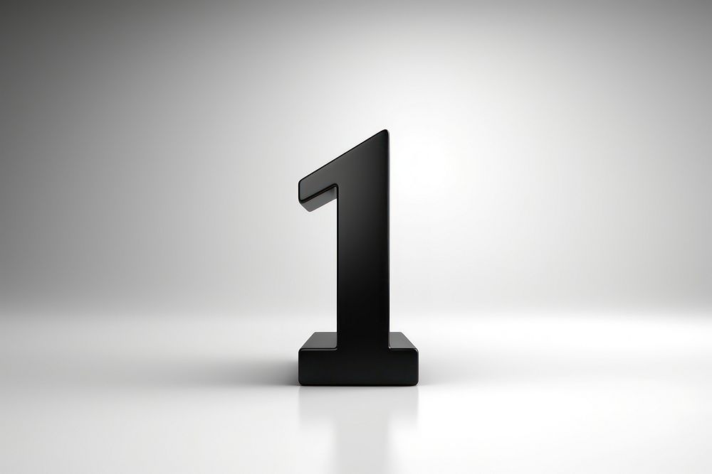 PNG Number 1 number black white. AI generated Image by rawpixel.