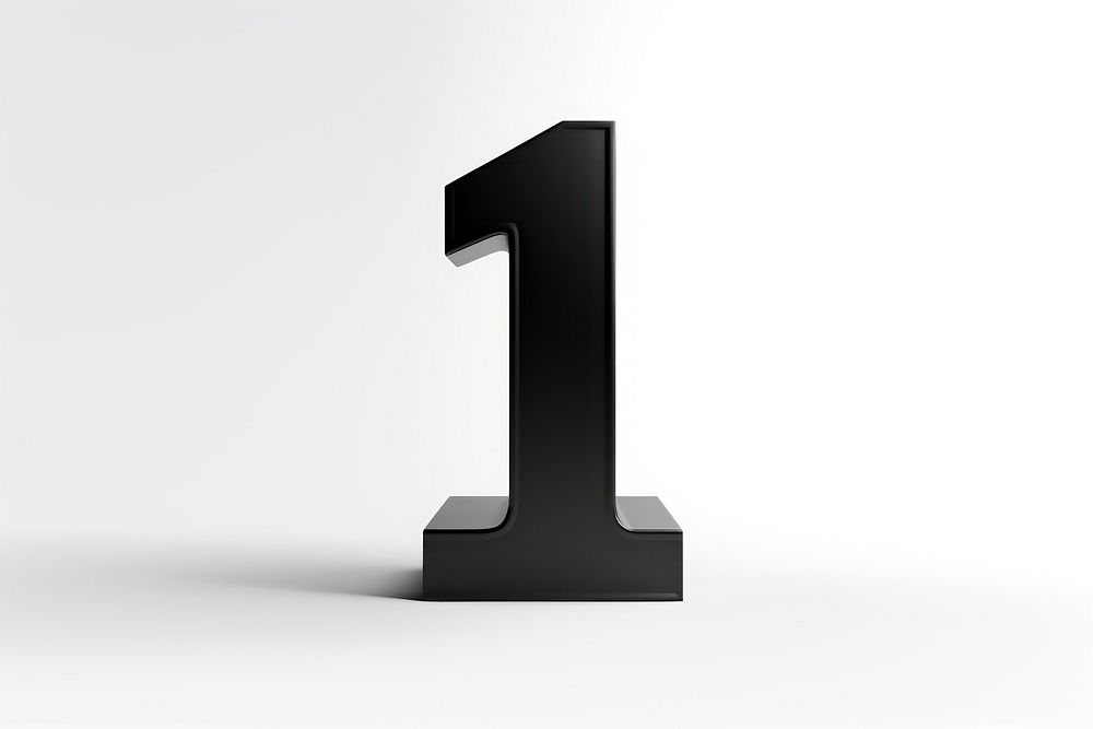 PNG Number 1 number symbol black. AI generated Image by rawpixel.