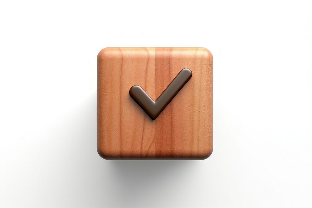 Simple tick icon wood white background number. AI generated Image by rawpixel.