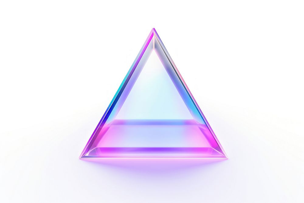 Triangle white background abstract gemstone. AI generated Image by rawpixel.