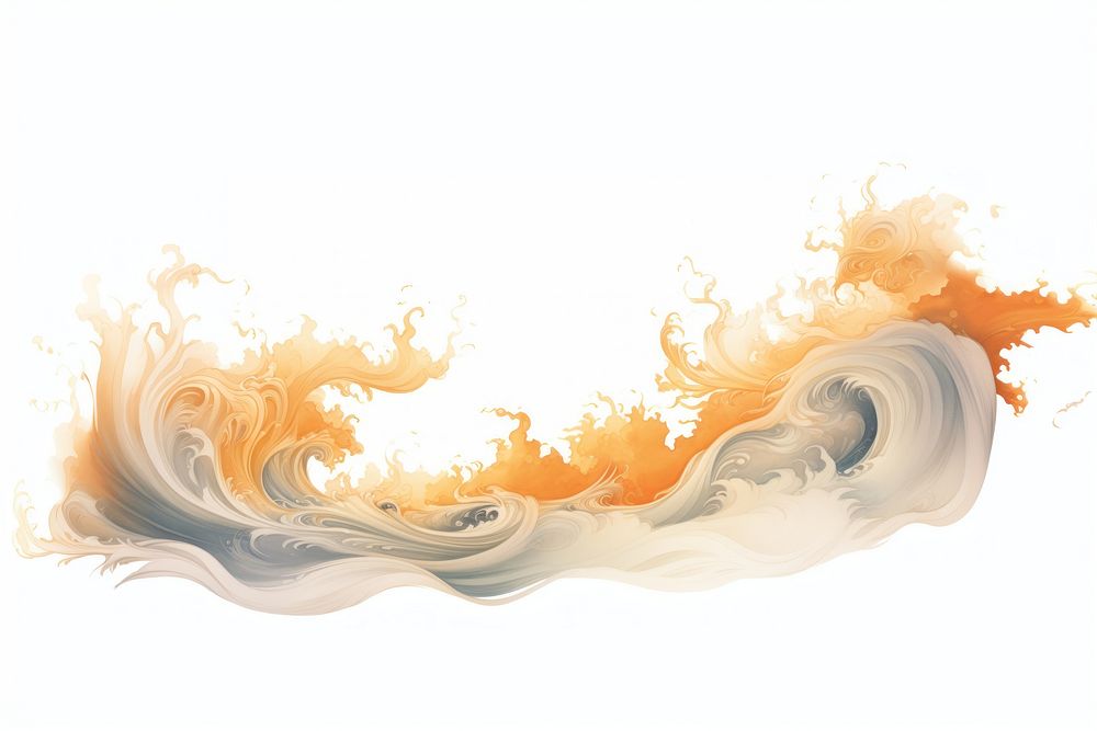 Chinese fire motif backgrounds pattern white background. AI generated Image by rawpixel.
