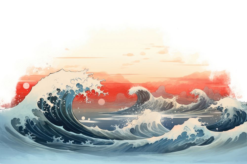 Ocean horizon nature water. AI generated Image by rawpixel.
