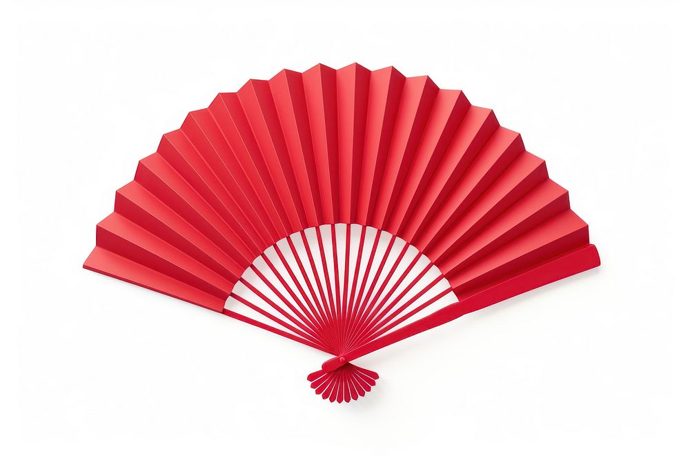 Red chinese fan paper white background umbrella. AI generated Image by rawpixel.