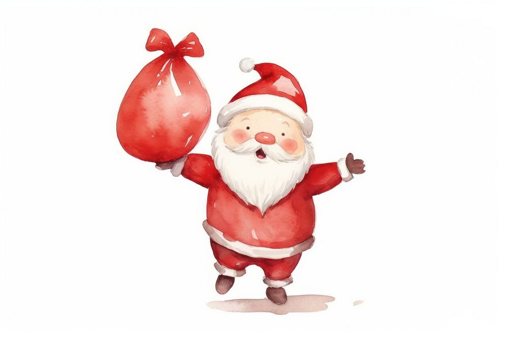 Santa red white background celebration. AI generated Image by rawpixel.
