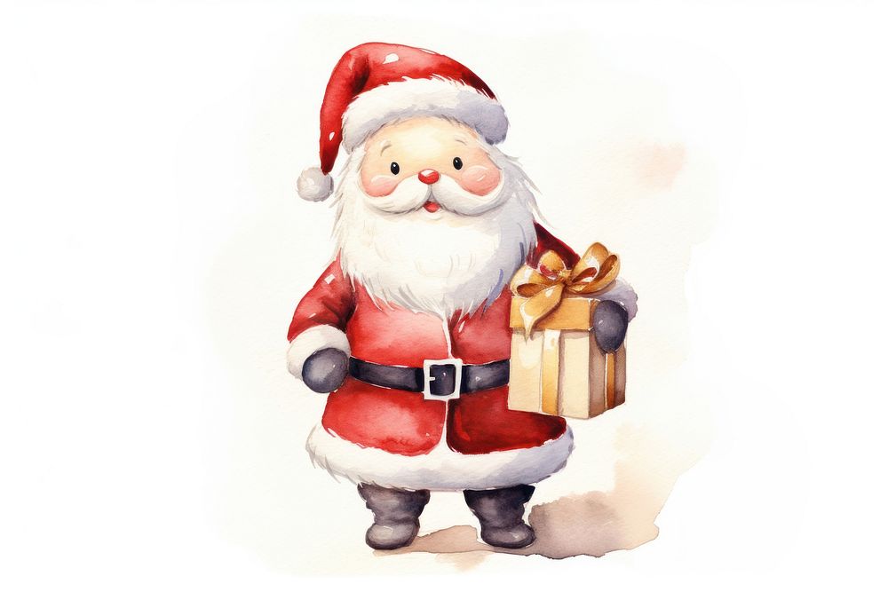 Santa claus winter white background celebration. AI generated Image by rawpixel.