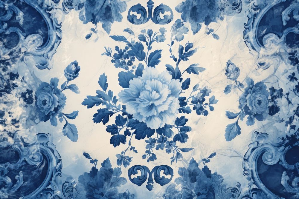 Pattern art backgrounds porcelain. AI generated Image by rawpixel.