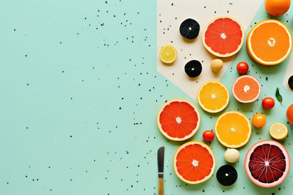 Grapefruit and orange background. AI generated Image by rawpixel.