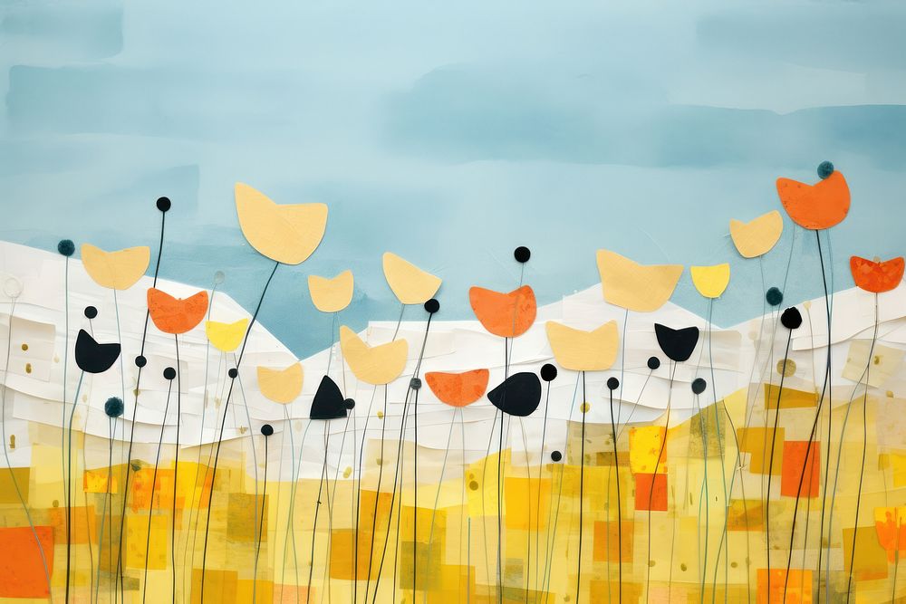 Flower field. AI generated Image by rawpixel.