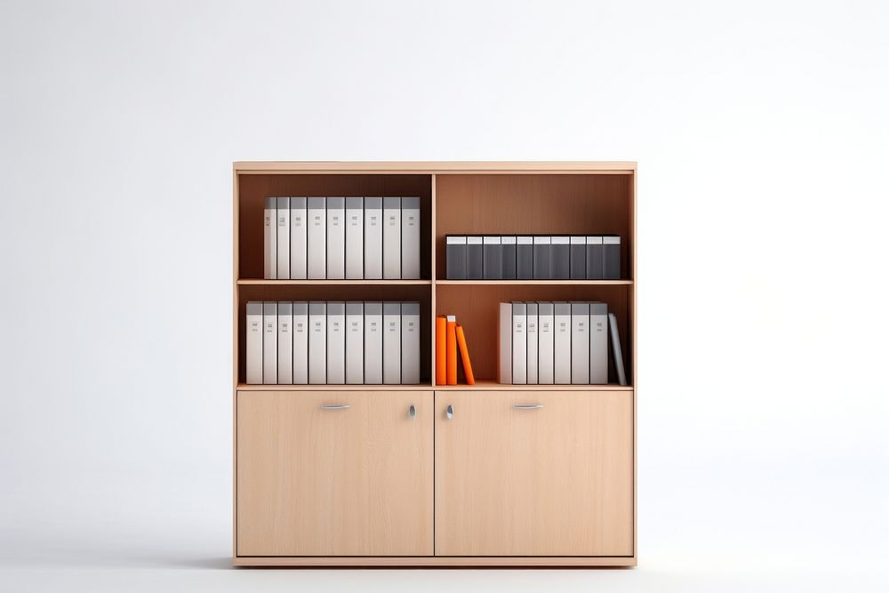 Office cabinet furniture bookshelf bookcase. AI generated Image by rawpixel.