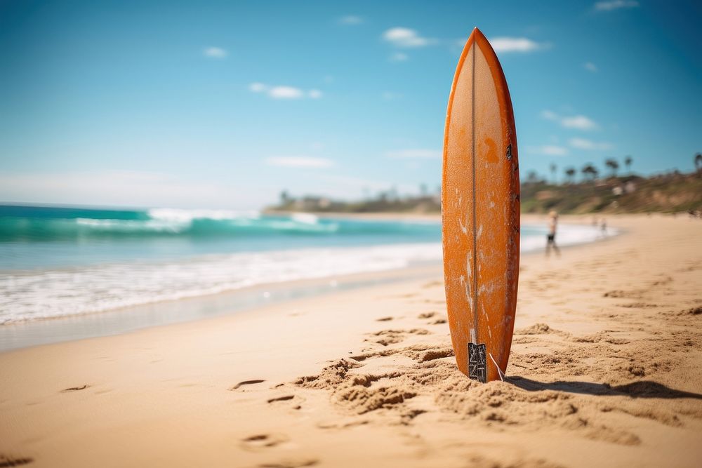 Surfboard outdoors surfing summer. AI generated Image by rawpixel.