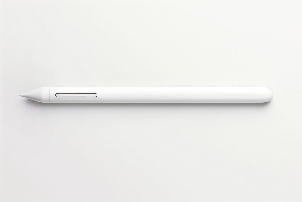 White digital pencil simplicity writing instrument white background. AI generated Image by rawpixel.