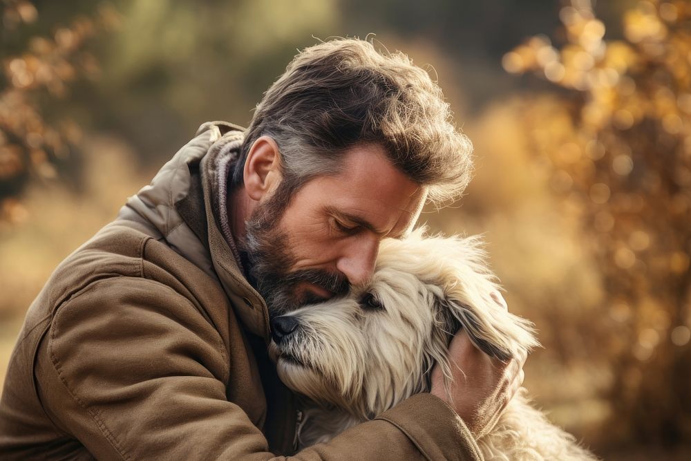 Dog portrait hugging mammal. AI generated Image by rawpixel.